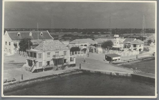 View of houses along a street on Bonaire