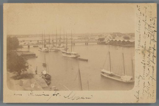 View of ships in a harbor of Pernambuco