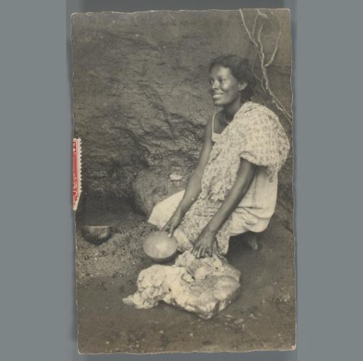 Portrait of an unknown woman washing