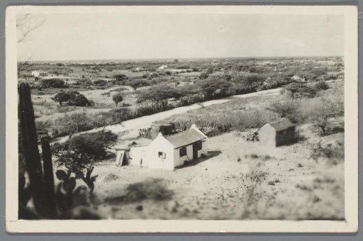 Canal view with the Caribbean Sea in the background. Aruba N.W.I.