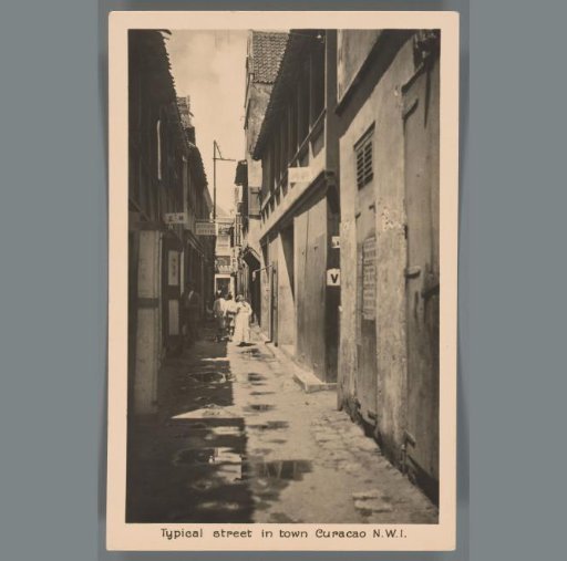Typical Street in Town Curacao N.W.I.