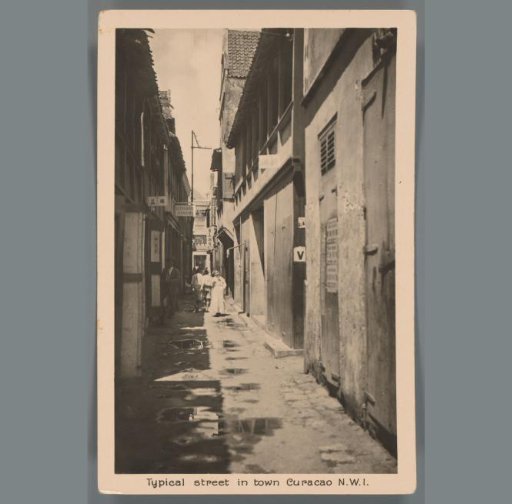 Typical street in town Curacao N.W.I.