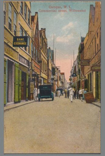Curaçao, W.I., Commercial street, Willemstad