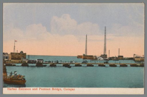 Harbor Entrance and Pontoon Bridge, Curaçao