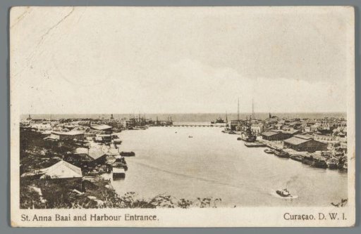 St. Anna Bay and Harbour Entrance, Curaçao. D.W.I.