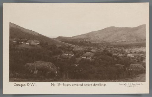 View of a landscape with houses in Curaçao
