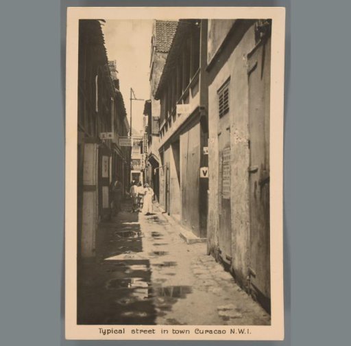 Typical street in town Curacao N.W.I.