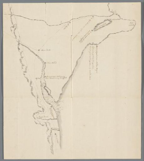 Map of the coastal landscape near present-day Hermanus, east of Cape Town