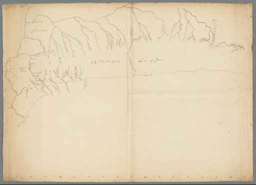 Drawn map of a part of the coast of the Cape Colony