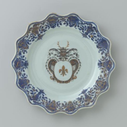 Dessert plate with the coat of arms of the Swellengrebel family