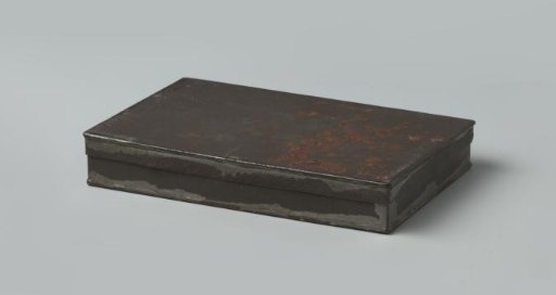 Tin-plated iron rectangular box for the safe storage of the Privateer's Commission