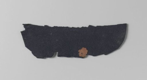 Piece of cloth from the uniform coat of Van Speyk