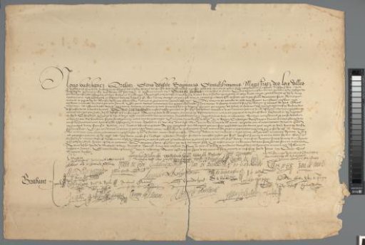 Facsimile of a document of the Union of Utrecht