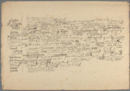 Facsimile of a document of the Union of Utrecht