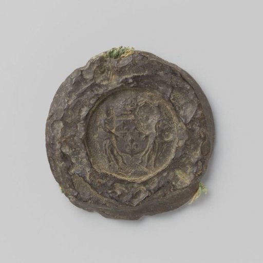 Great seal of Louis XIV accompanying the diploma by which Cornelis Lampsins was elevated to Baron of Tobago and Knight of St. Michel