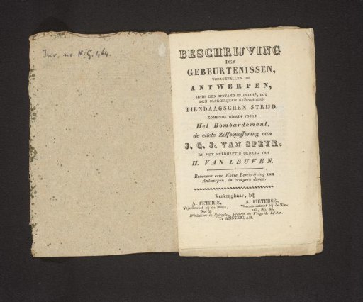 Description of the Events Occurring in Antwerp