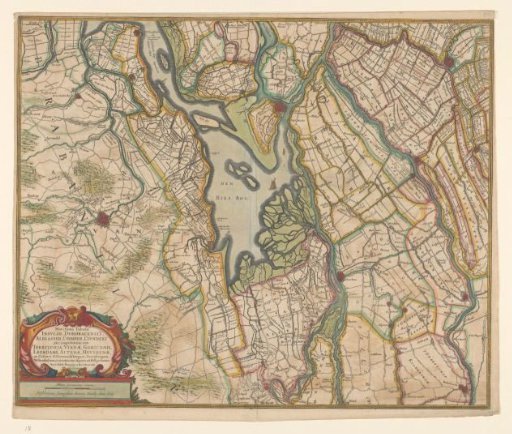 Map of parts of North Brabant, South Holland and Gelderland