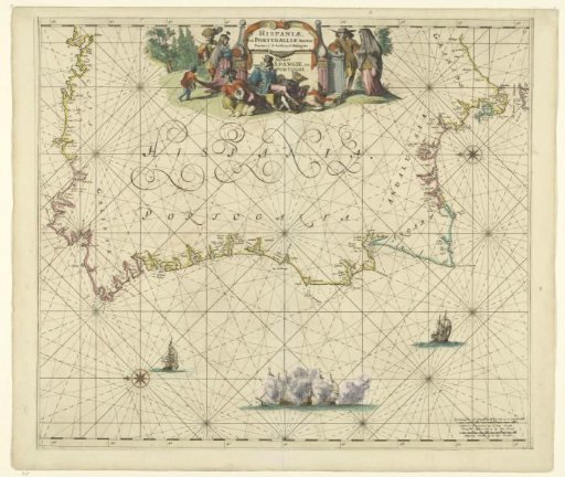 Map of the coast of Spain and Portugal