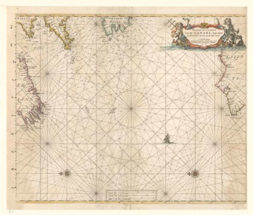Sea chart of the western part of the Channel