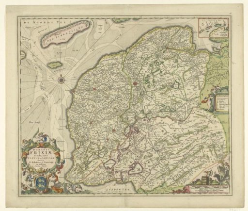 Map of the province of Friesland