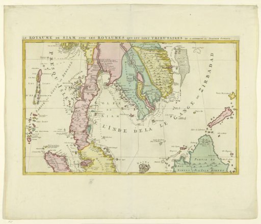 Map of the Kingdom of Siam (upper half)
