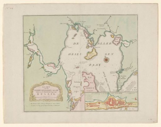 Map of All Saints' Bay in Brazil
