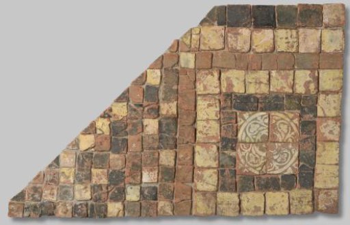 Part of a tiled floor from the Dutch Reformed Church in Heukelum