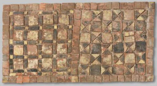 Part of a tiled floor from the Dutch Reformed Church in Heukelum