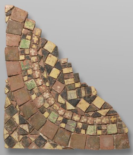 Part of a tiled floor from the Dutch Reformed Church in Heukelum