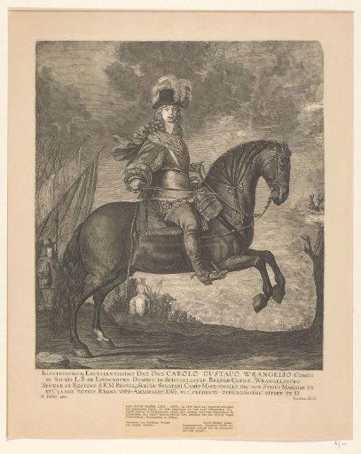 Equestrian portrait of fleet admiral Carl Gustaf Wrangel