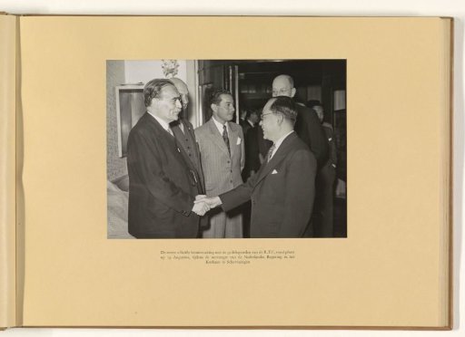 The first official meeting with the delegates of the R.T.C. took place on 19 August, during the reception by the Dutch government at the Kurhaus in Scheveningen