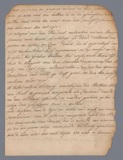 Letter from Jacob Reynst from the ship Damiaren