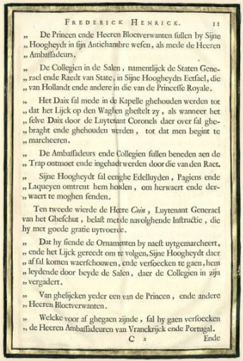 Description of the Funeral of Frederick Henry, p. 11