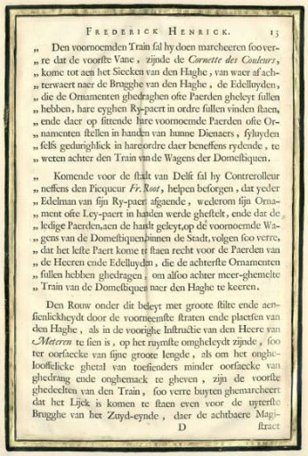 Description of the Funeral of Frederick Henry, p. 13