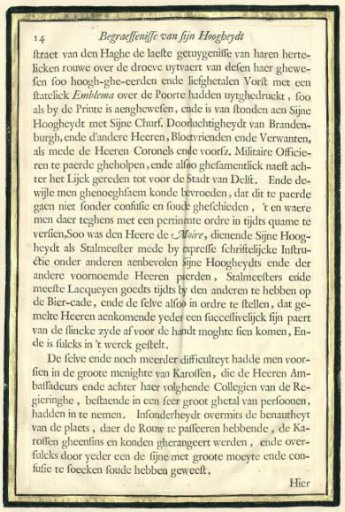 Description of the Funeral of Frederick Henry, p. 14