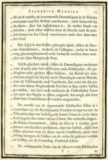 Description of the Funeral of Frederick Henry, p. 23