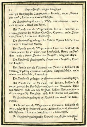 Description of the funeral of Frederick Henry, p. 32