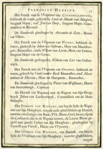 Description of the funeral of Frederick Henry, p. 33
