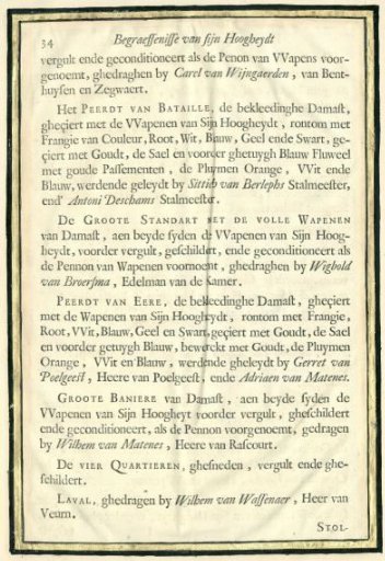 Description of the funeral of Frederick Henry, p. 34