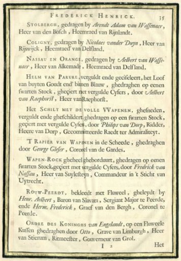 Description of the funeral of Frederick Henry, p. 35