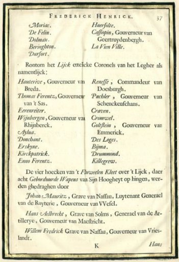 Description of the funeral of Frederick Henry, p. 37