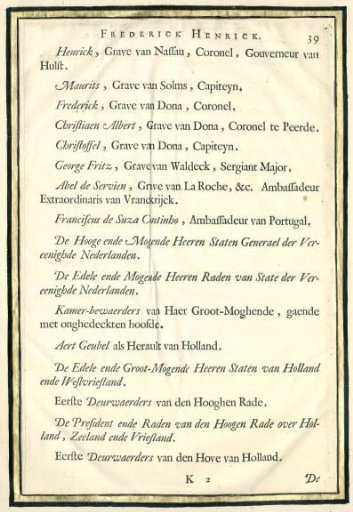Description of the funeral of Frederick Henry, p. 39