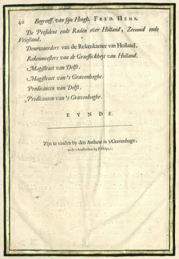 Description of the funeral of Frederick Henry, p. 40