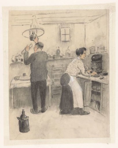 Man and Woman in the Kitchen