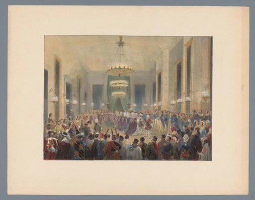Ballroom where the pavane is danced, 1845