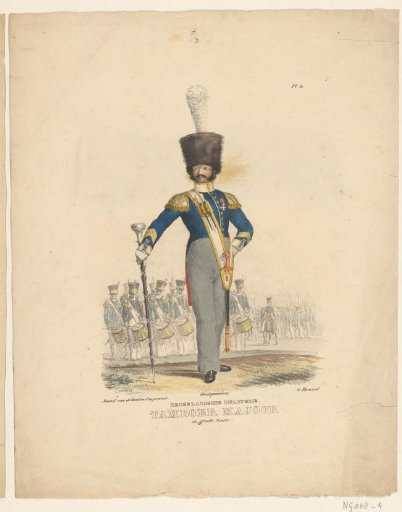 Dutch Infantry. Drum Major in full dress uniform