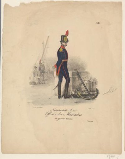 Dutch Army / Officer of the Marines in full dress