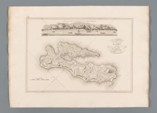 Map of Ambon and a view of Fort Middelburg