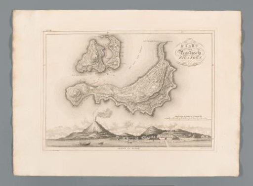 Map of Ambon and a view of Fort Middelburg