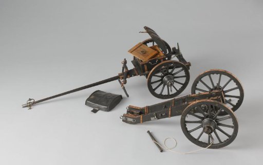 Carriage for a model of a short 3-pounder cannon